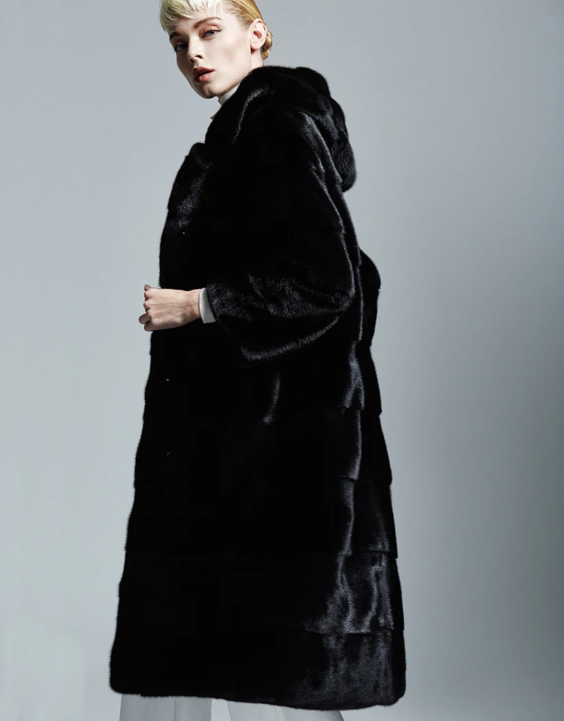 Genuine Mink Fur Coat for Women New Design