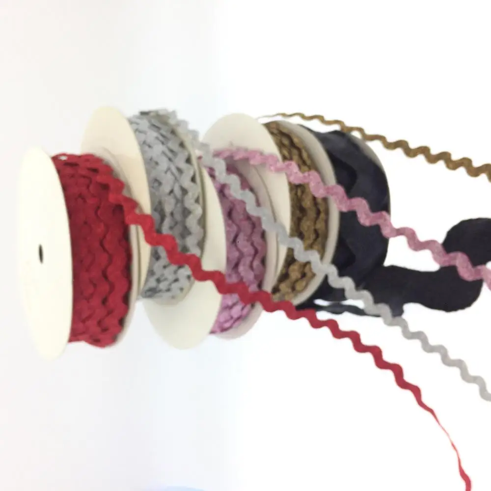 Complacent shinny metallic Ric-Rac ribbon ric rac lace ric rac trim for garment accessories decorative