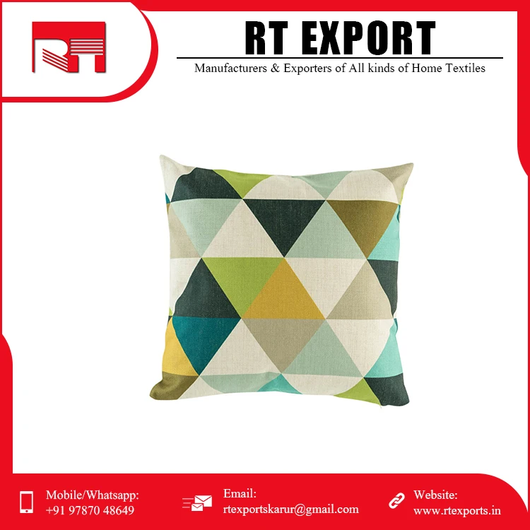 Hot Selling Premium Customized Print Cushion Covers 100% Organic Cotton Cushion Cover with Personalized Logo