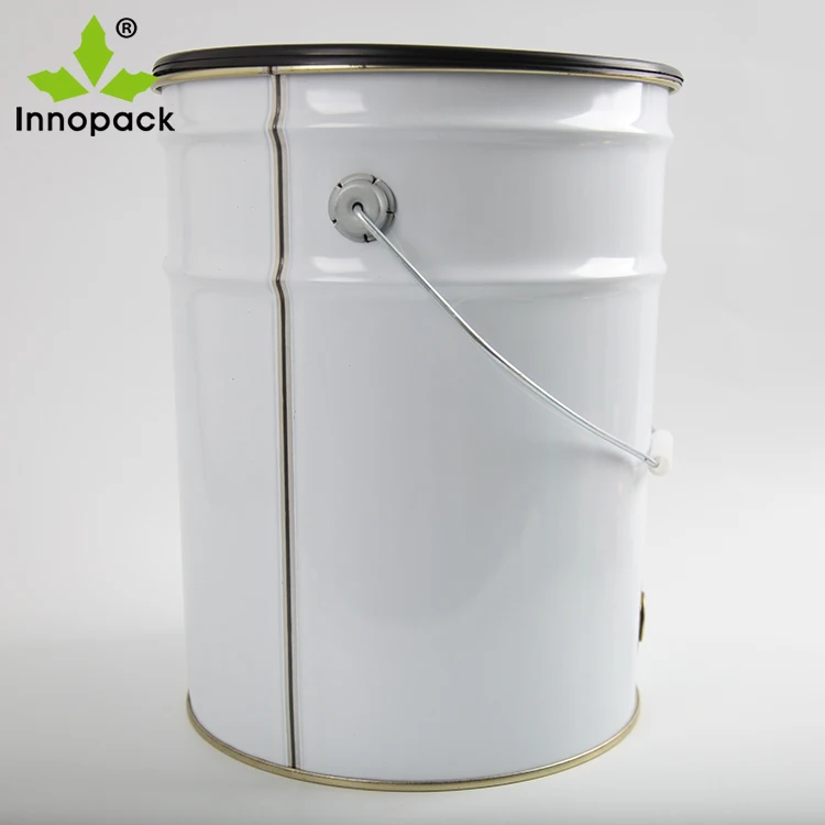 5 gallon steel tin bucket with anti- static rigid disposable pail liners