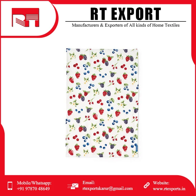 Hot Sale Best Quality Customized Design 100% Cotton Washable Tea Towels Indian Manufacturer