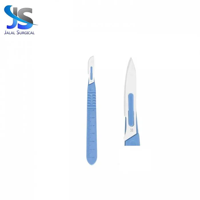 Disposable Surgical Scalpel with Stainless Steel Blade/Pack of 10 Pieces