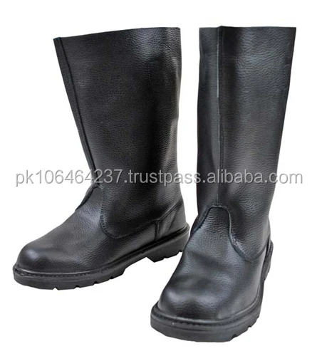 High Quality 100% Genuine Leather WW2 Jack Boots Lace-Up Closure Flat & Design Height Increasing Feature Custom Logo Embroidery