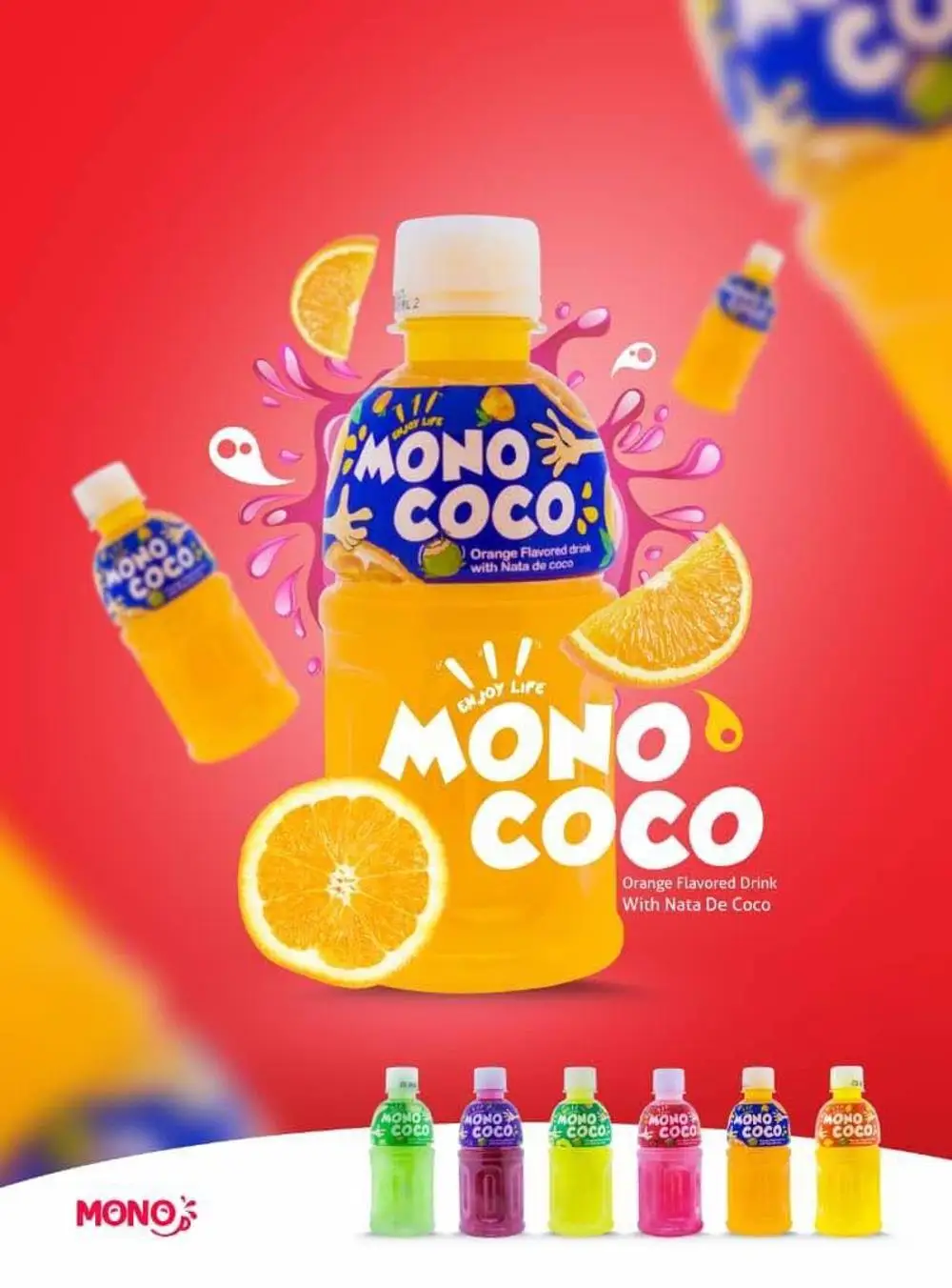 
Sterillized Nata De Coco Drink with Fruits Juice 25% Mono Coco Product of Thailand Ajintai Company Limited Under Zain Brand 