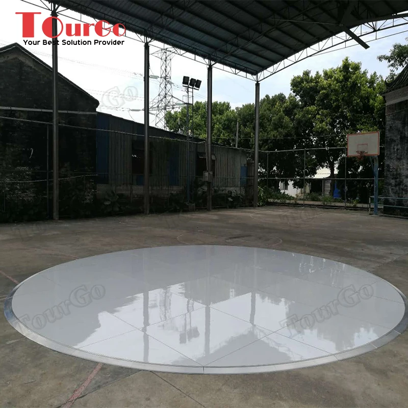 Portable Custom White Round Dance Floor for Sale - TourGo