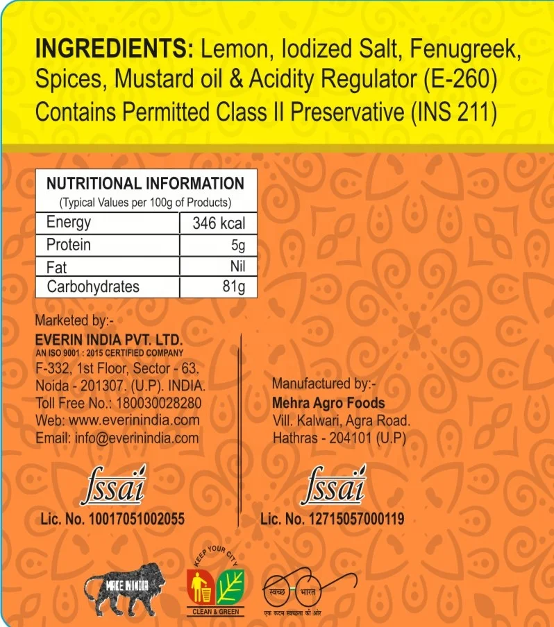 Lime Pickle 200g in Glass Jar