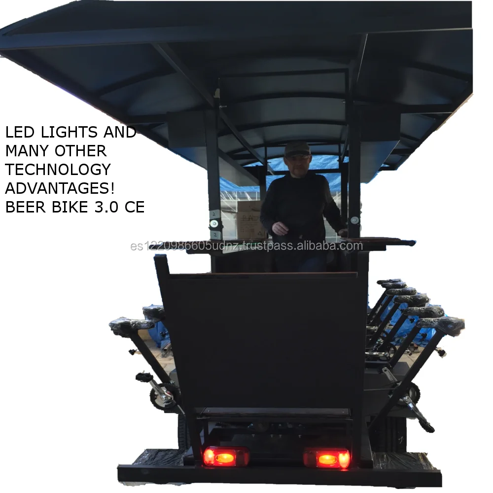 BEER BIKE BLACK 3.0 SPAIN 4 WHEELS PUB BUS Electric Beerbike,partybike,pub bike