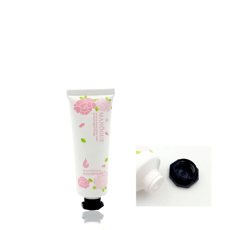 White Cosmetic Hand Cream Ointment Packaging Tube with Octagon Cap