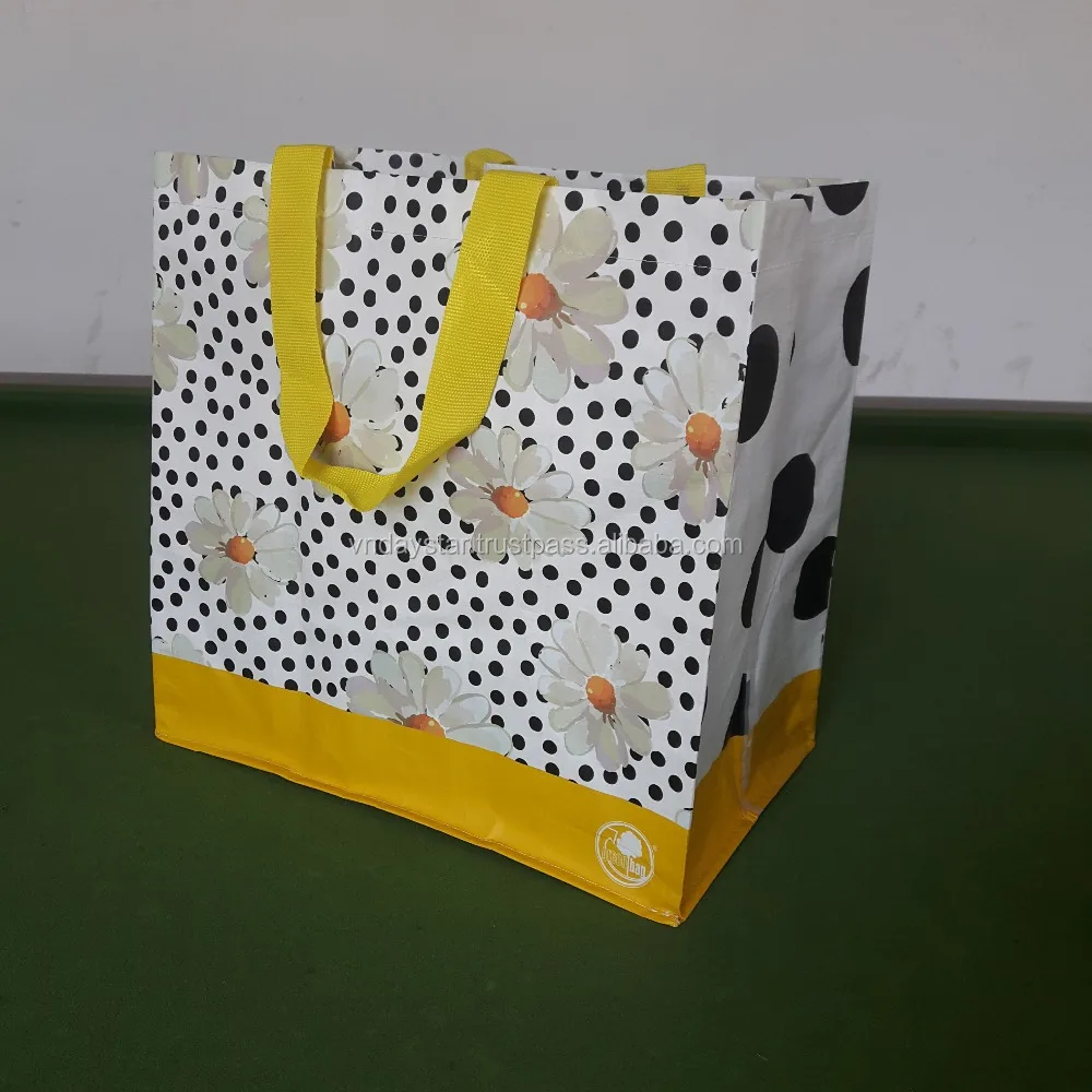 Vietnam PP Woven Shopping Bags With Zipper Construction