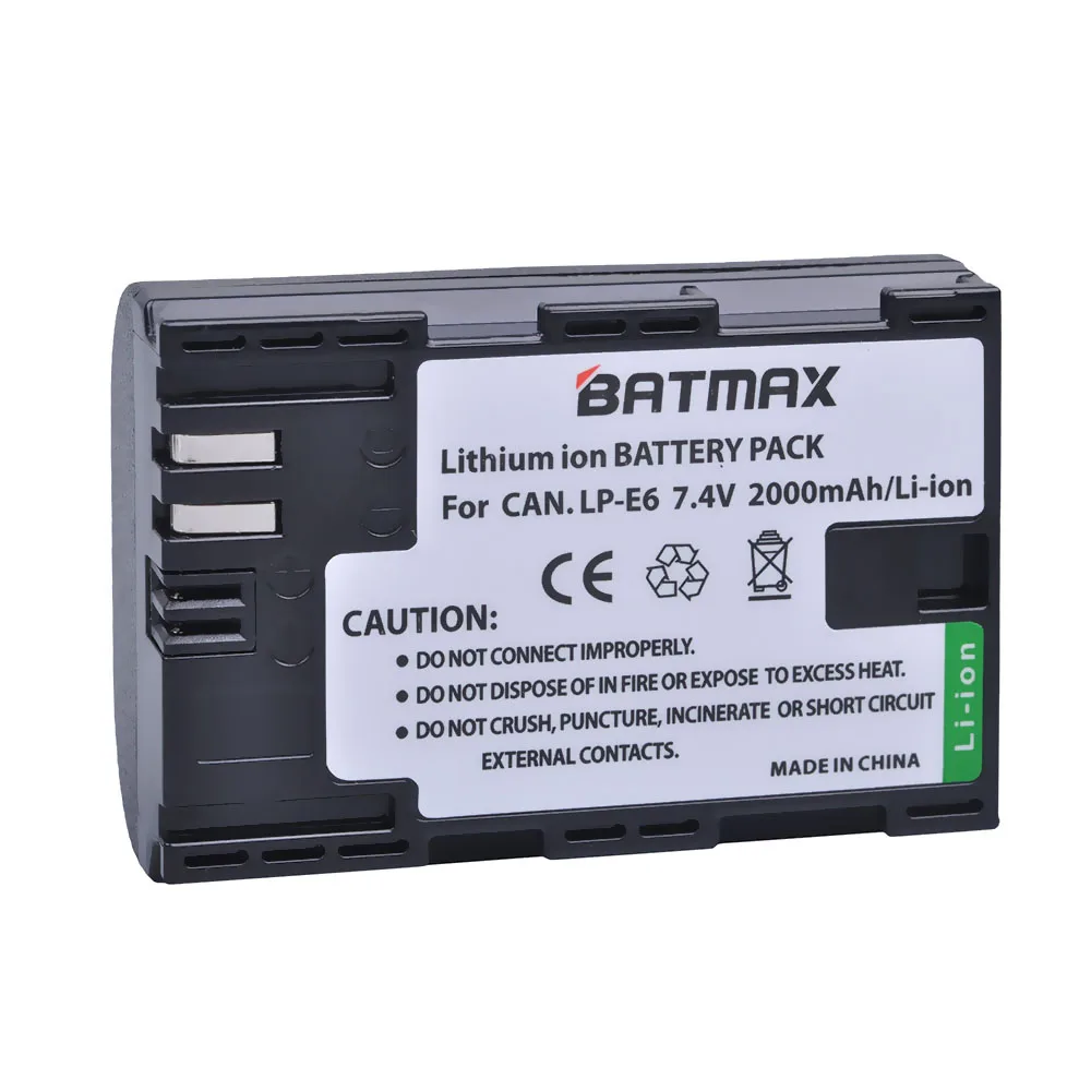 Wholesales LPE6 LP-E6 LP E6 LP-E6N Camera Battery For Canon EOS 5DS 5D Mark II Mark III 6D 7D 60D 60Da 70D 80D DSLR EOS 5DSR