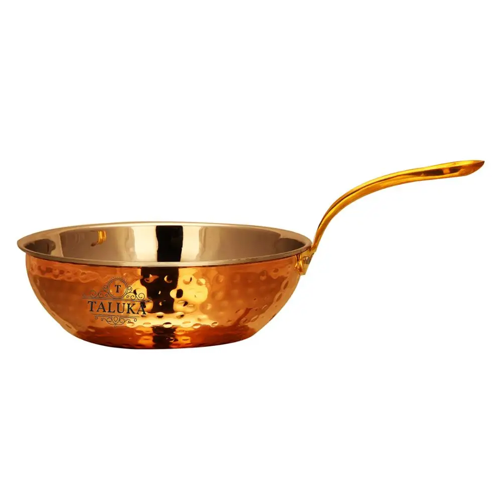 Handmade Hammered  Fry Pan Copper Non Stick 25 Oz Serving Cooking Pot
