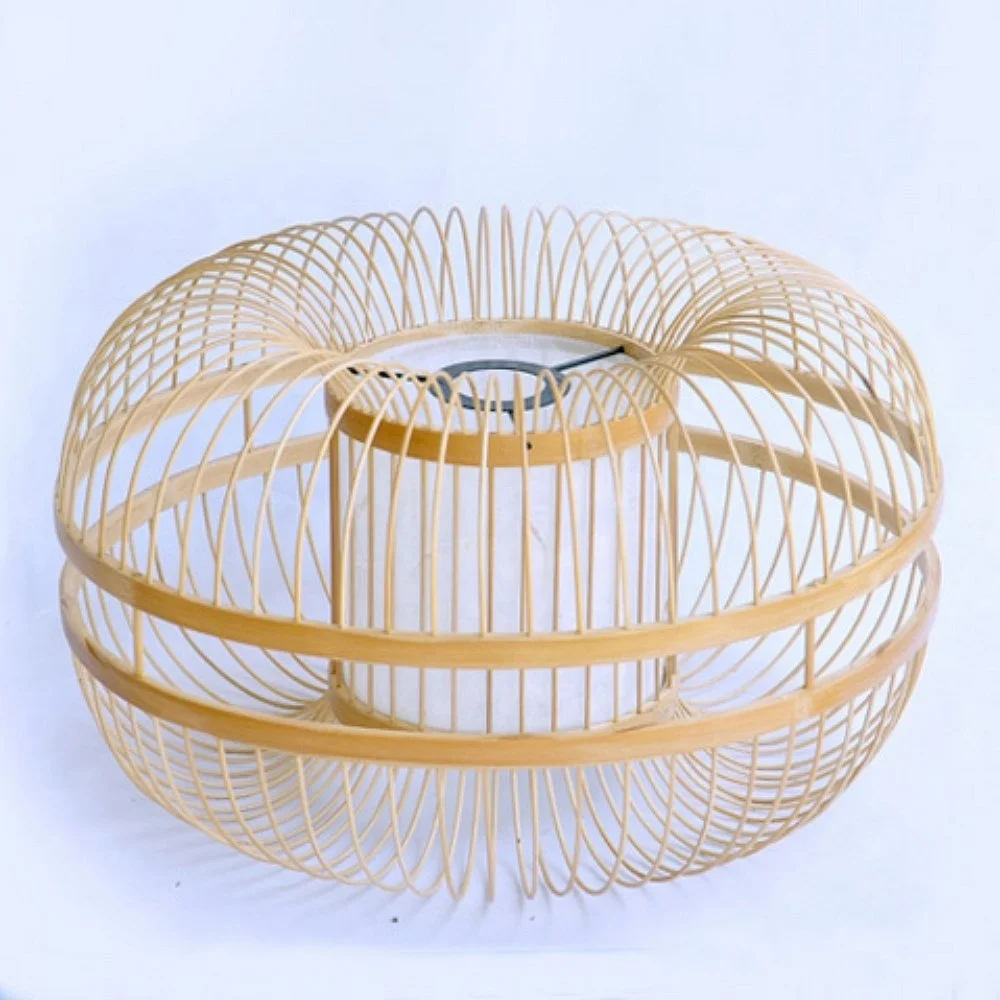 Antique Box Craft Style Lamp Shades Modern Design with round Pattern Made of Glass Plastic Bamboo and Metal for Decoration