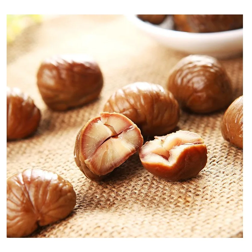 Здоровая вакуумная упаковка каштановая еда высококачественные очищенные запеченные Органические свежие каштановые орехи