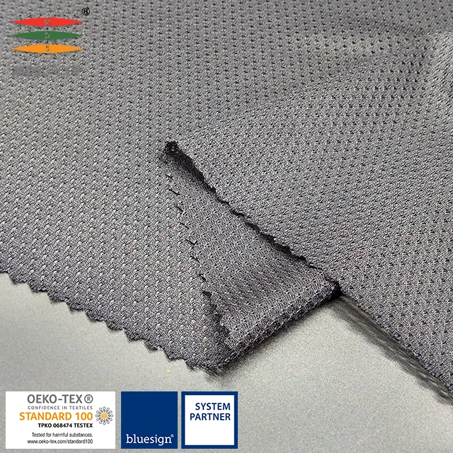 100 percent polyester fabric micro polyester circular knit mini jacquard mesh suitable for lining