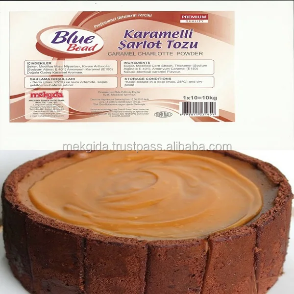 Blue Bead Caramel Pastry Charlotte Cream Powder