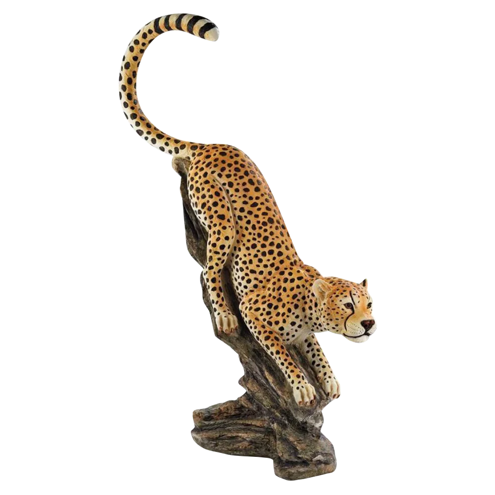 Garden Decoration Fiberglass Sculpture Resin Fierce Panther Statue