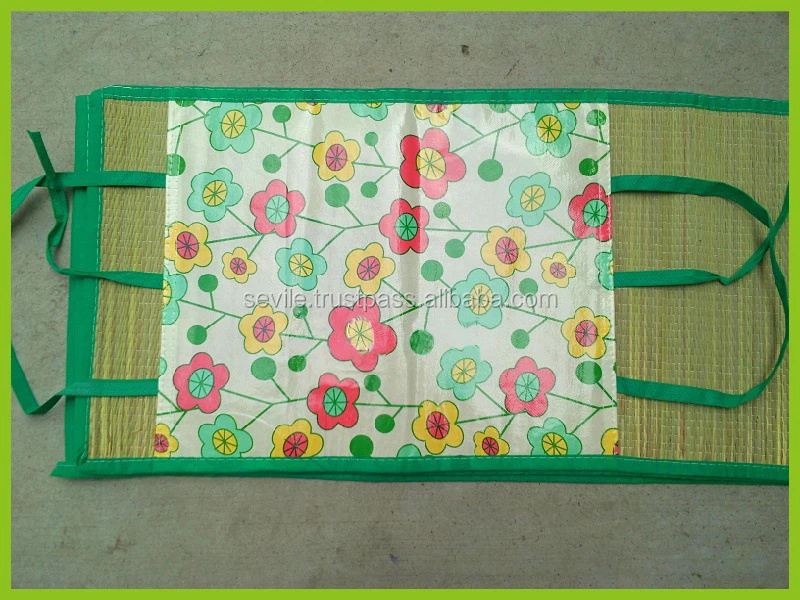 
Folding Popular Portable Natural Straw Rush Mat 