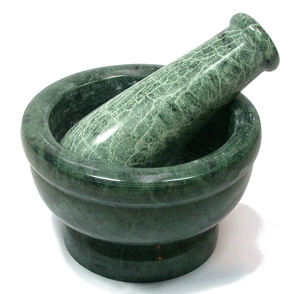 Best Personalized Classic Elegant Ceramic Handmade Natural Green Marble Mortar and Pestle Set at best wholesale price