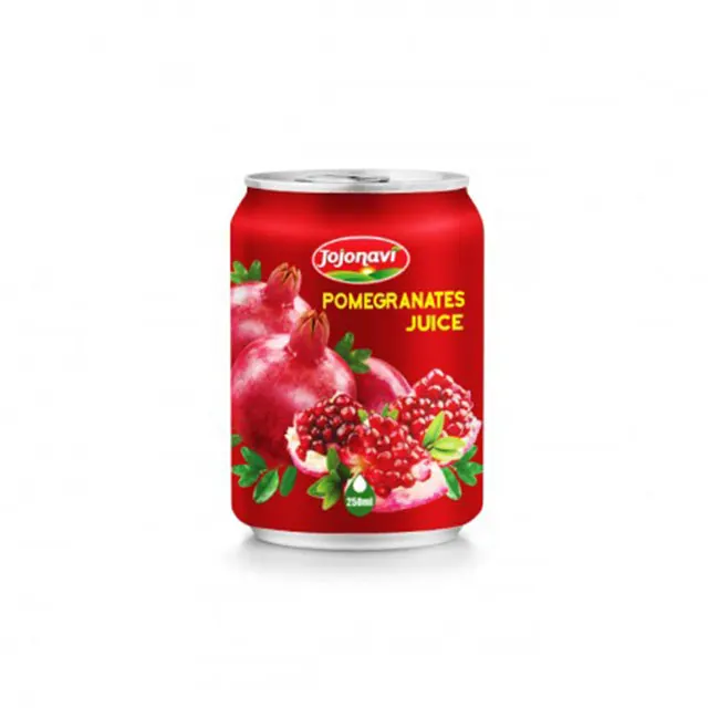 Pomegranates Juice, 250ml Aluminium Canned, JOJONAVI Fruit Juice Suppliers