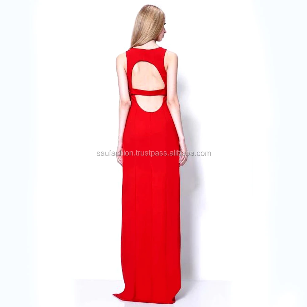 Red Slim Fit Sleeveless Long Prom Maxi Dress High Quality Chic Style Fashion Black Club Elegant Button Bodycon Dress For Women