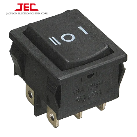 
JEC RLEIL D.P. ROCKER SWITH Double Pole DPDT T125 T85 T55 ON-OFF 4 pin 6 pin JS-606P RL3-2 Series 