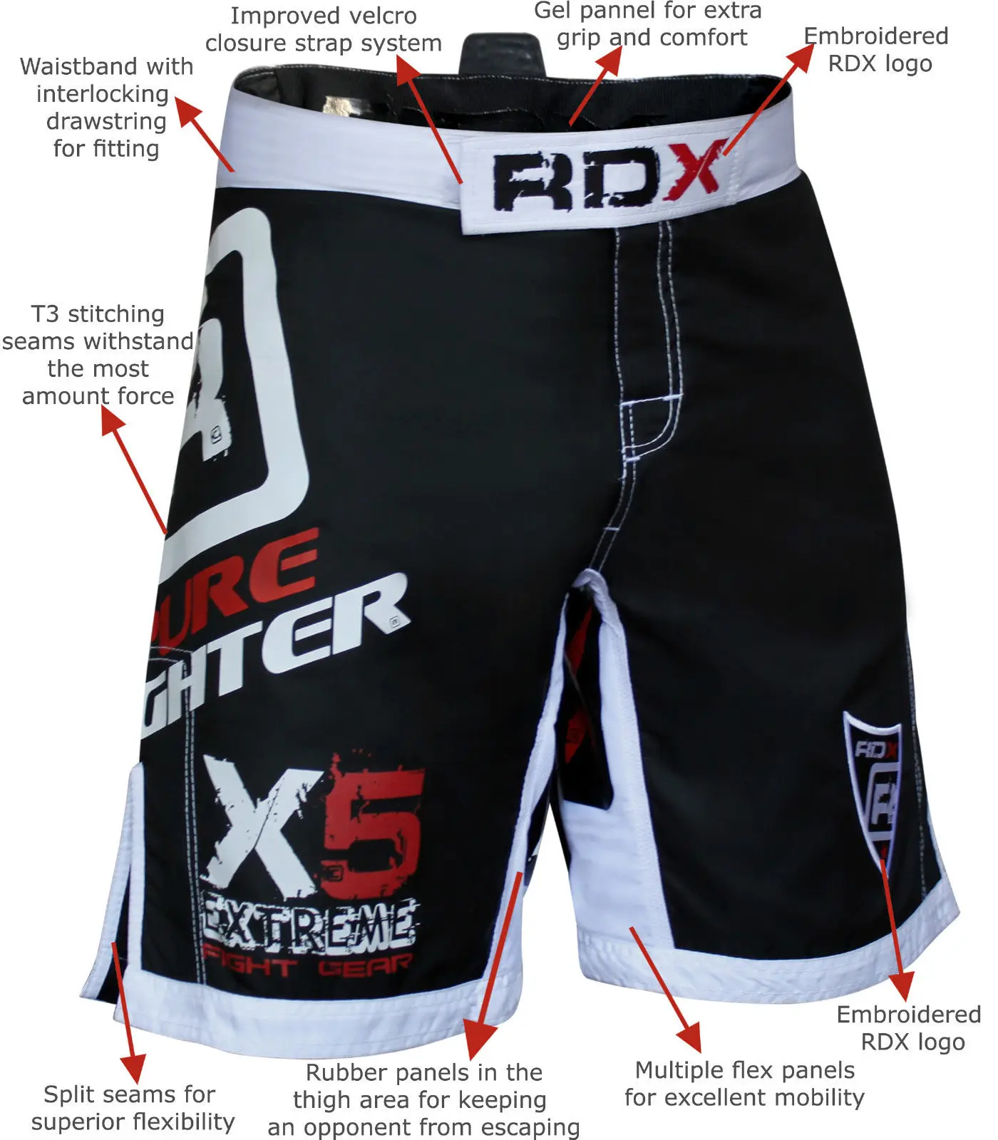 Top Quality Fight Shorts MMA Grappling Short Cage Boxing Martial Arts Mens Wear