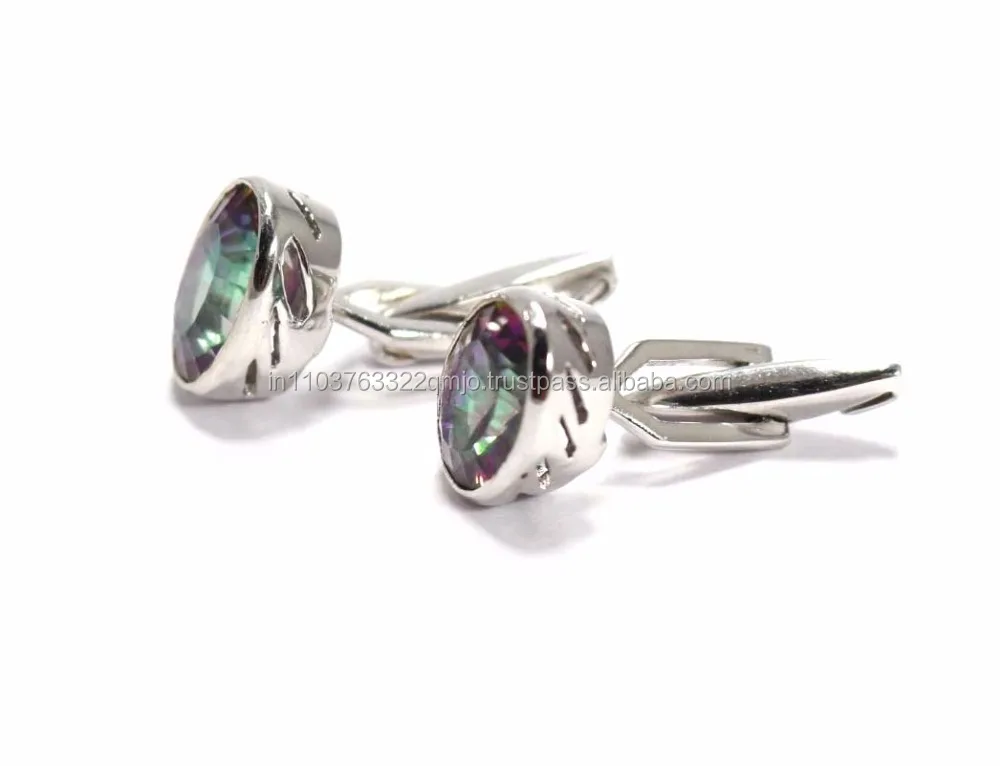 Мужские Запонки ручной работы из серебра 925 пробы с уникальным дизайном и аметистом