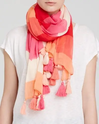 
Новое поступление модные claasic Лето Хлопок Ombre полосы шарф для женщин с кисточкой/Wrap/шаль/duppata 