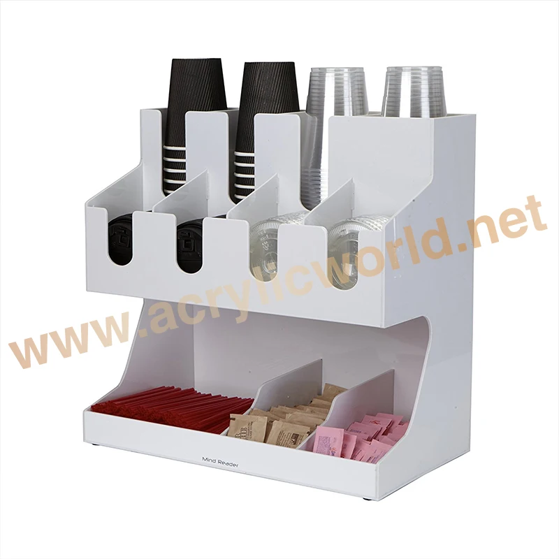 Desktop Acrylic Coffee Paper Cup Holder Display Stand