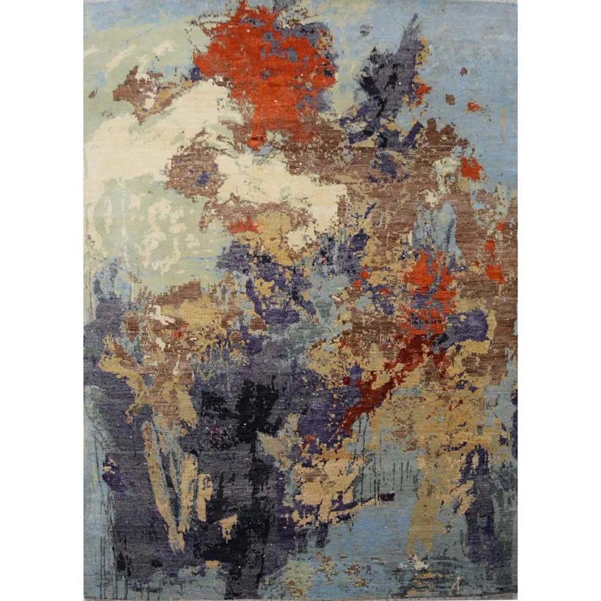 Hot Promotion Customized Hand Knotted Wool Silk Carpet