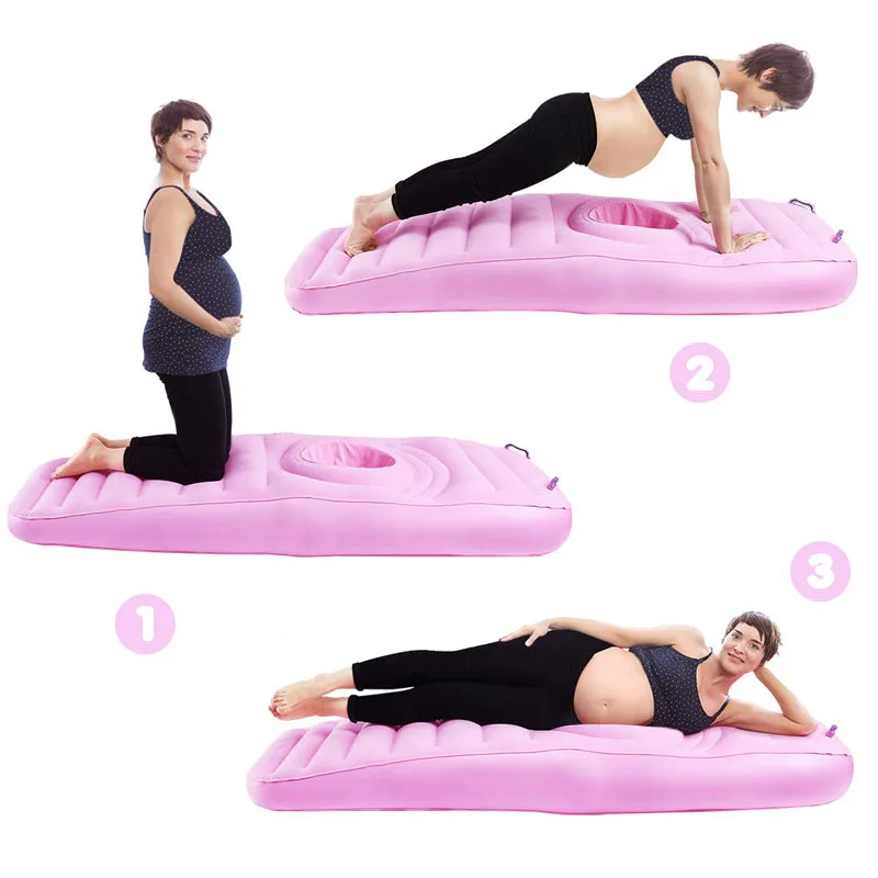 Inflatable Maternity Pillow Pregnancy Body Massage Pads with Hole Relieve Pregnant Back Pain