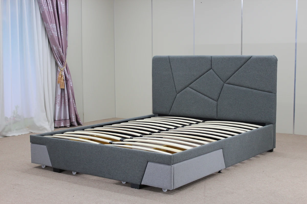 Home Bed Specific Use Fabric Beds Simple Wooden Bed Design