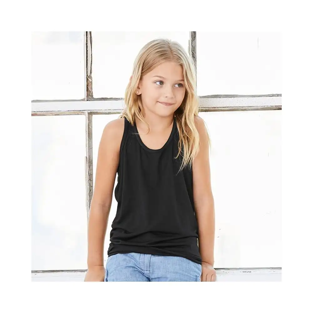 
High quality baby girls summer cotton black tank tops 