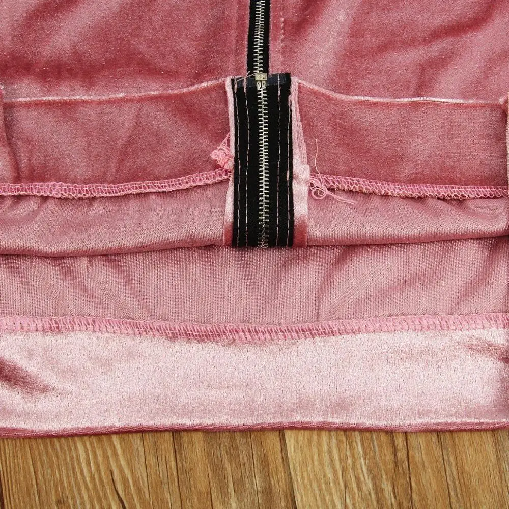 2022 new service fashion custom plain velour tracksuit women velvet tracksuits for women high quality tracksuit