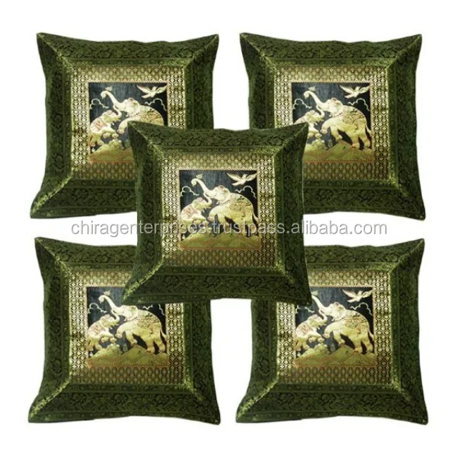 Cotton Handmade Suzani Pillowcase with Zipper Decorative Boho Hippie Cushion Cover 16X16inch Cushion