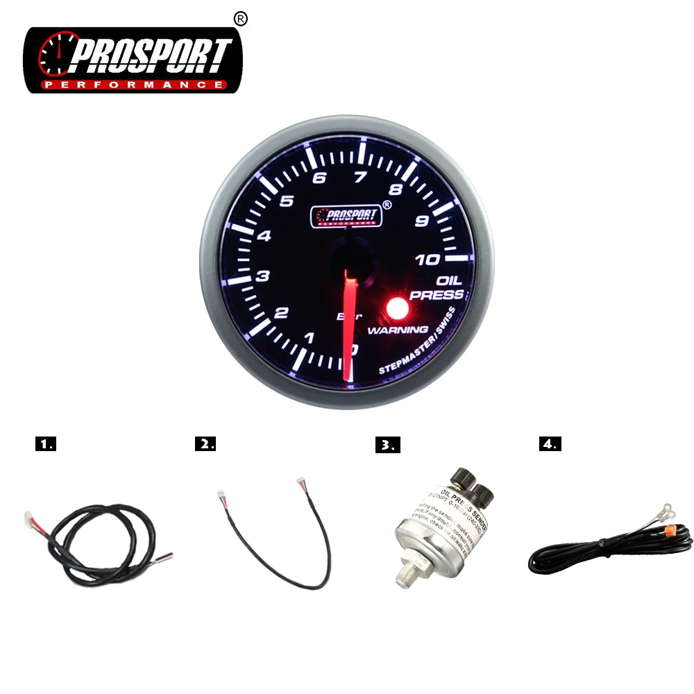 52mm universal car electric oil pressure gauge