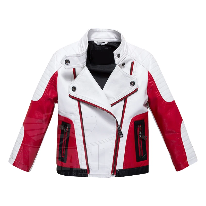 2019 Kids motorbike leather Jackets Fashion Brand Leather Jacket Children Winter Girls Outerwear Coats Kids Long Sleeve Coat