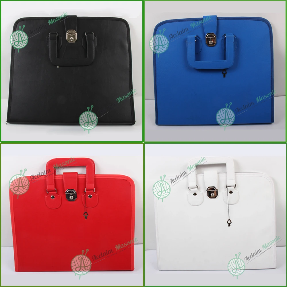 Red Soft Apron Case | Master Mason Past Master | Royal Arch Apron Masonic Regalia Briefcases