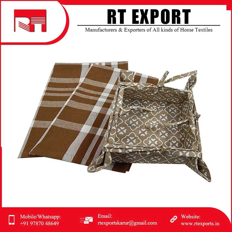 Горячая распродажа лучшее качество Подгонянная Форма экологически чистая хлопковая корзина для хлеба по разумной цене