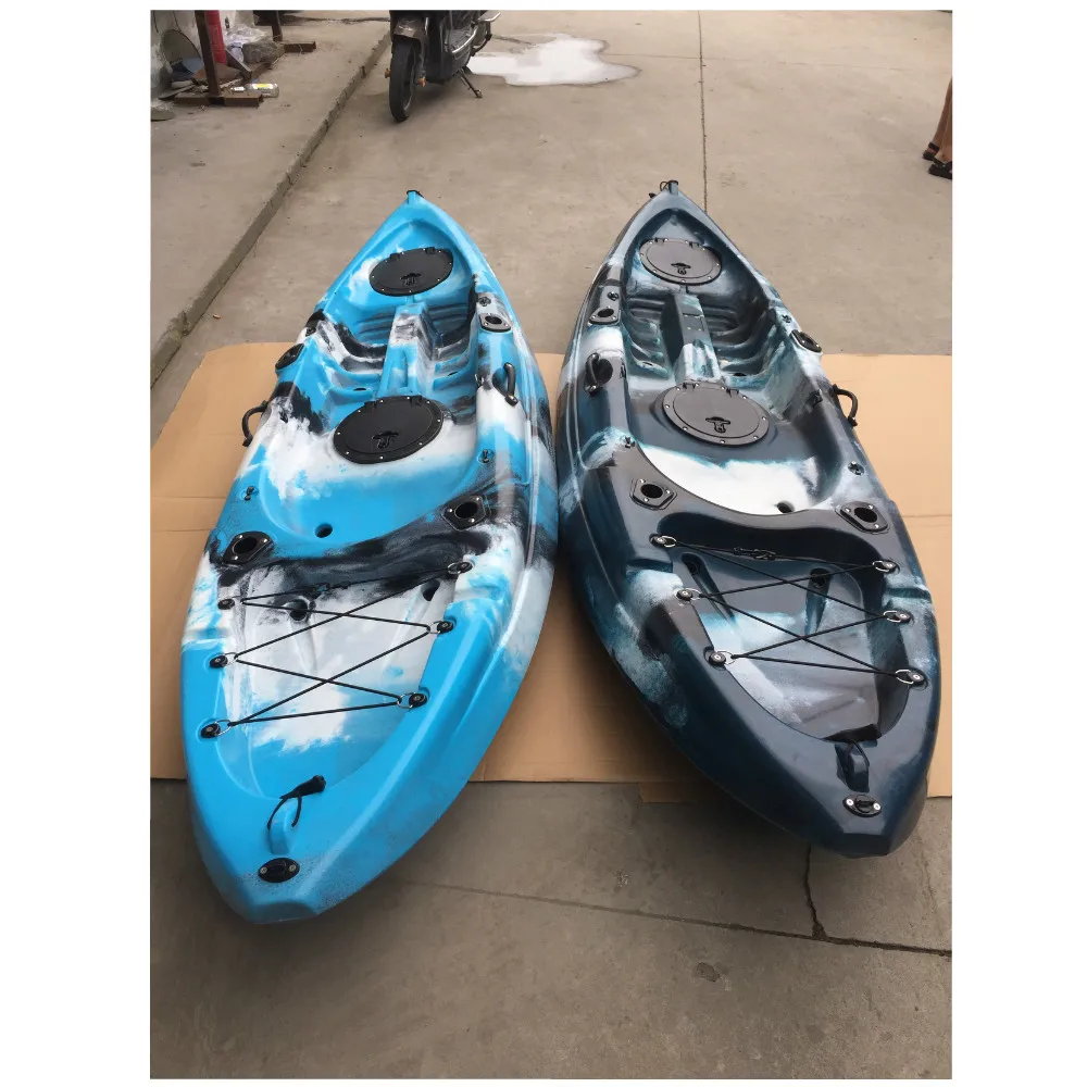 
Single Person Adult Kayak, EVA Padded Seat, Aluminum Paddle & Fishing Rod for Option 