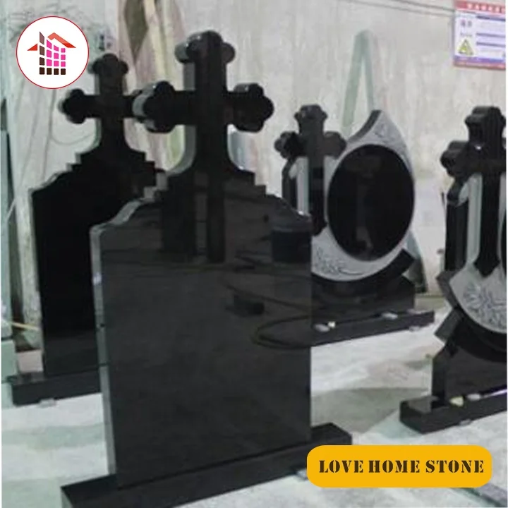 
Cross headstone/western muslim cross granite headstone 