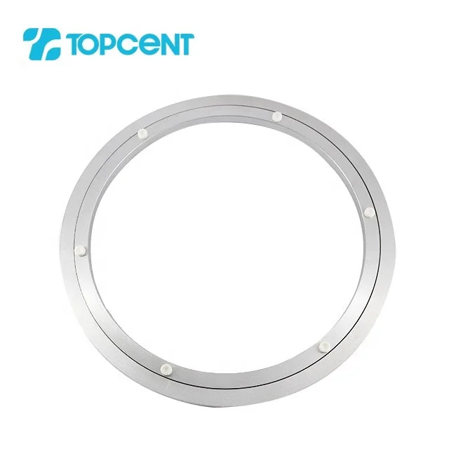 Round aluminum alloy restaurant heavy duty dinner table ball bearing swivel lazy susan aluminum plate