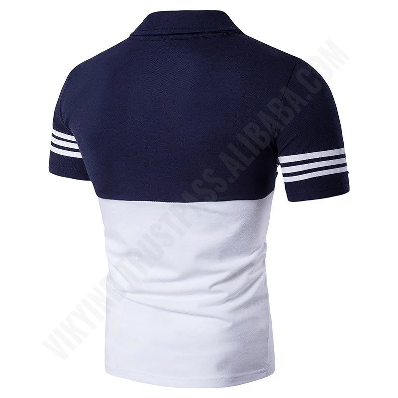High Quality brand New arrival summer Men Casual Striped Polo Shirt