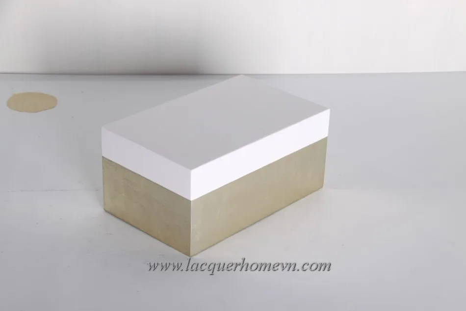 Romantic Velvet Jewelry Necklace White Lacquer Box