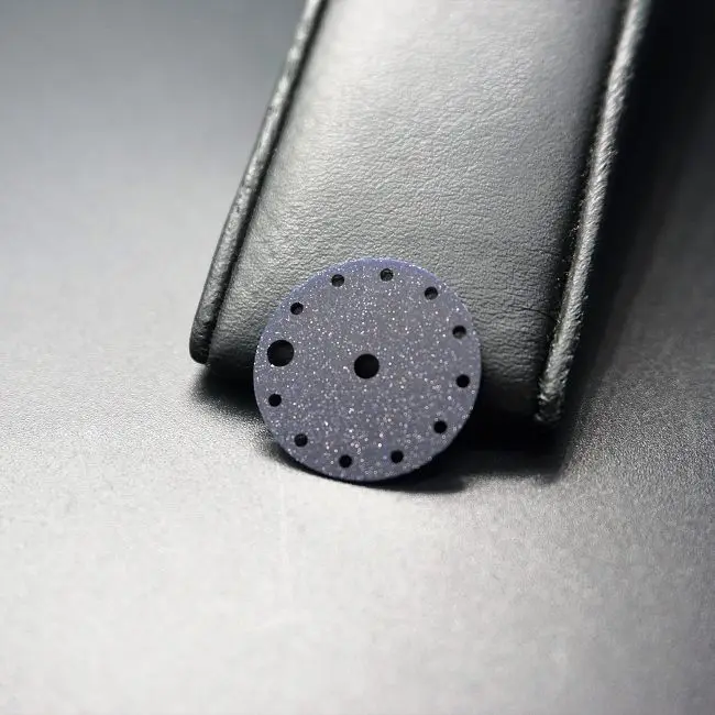 
Sapphire crystal watch dial with special finishing 