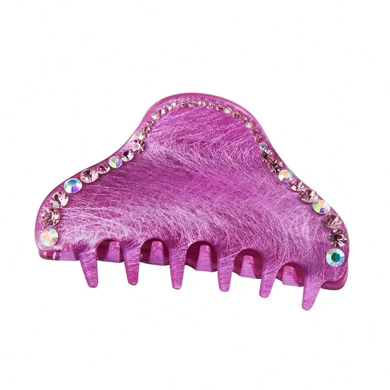 Fashion New Design Women Hair Accessories Plastic Hair Claw Clips Women Thick Crystal Hair Claw Clamps For Gifts