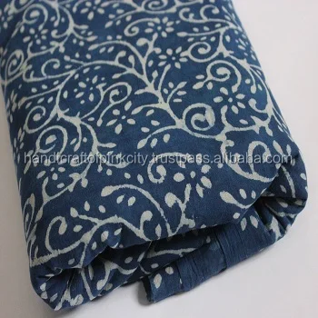 5 yards hand done cotton fabric Flower printed fabric hand block printed fabric