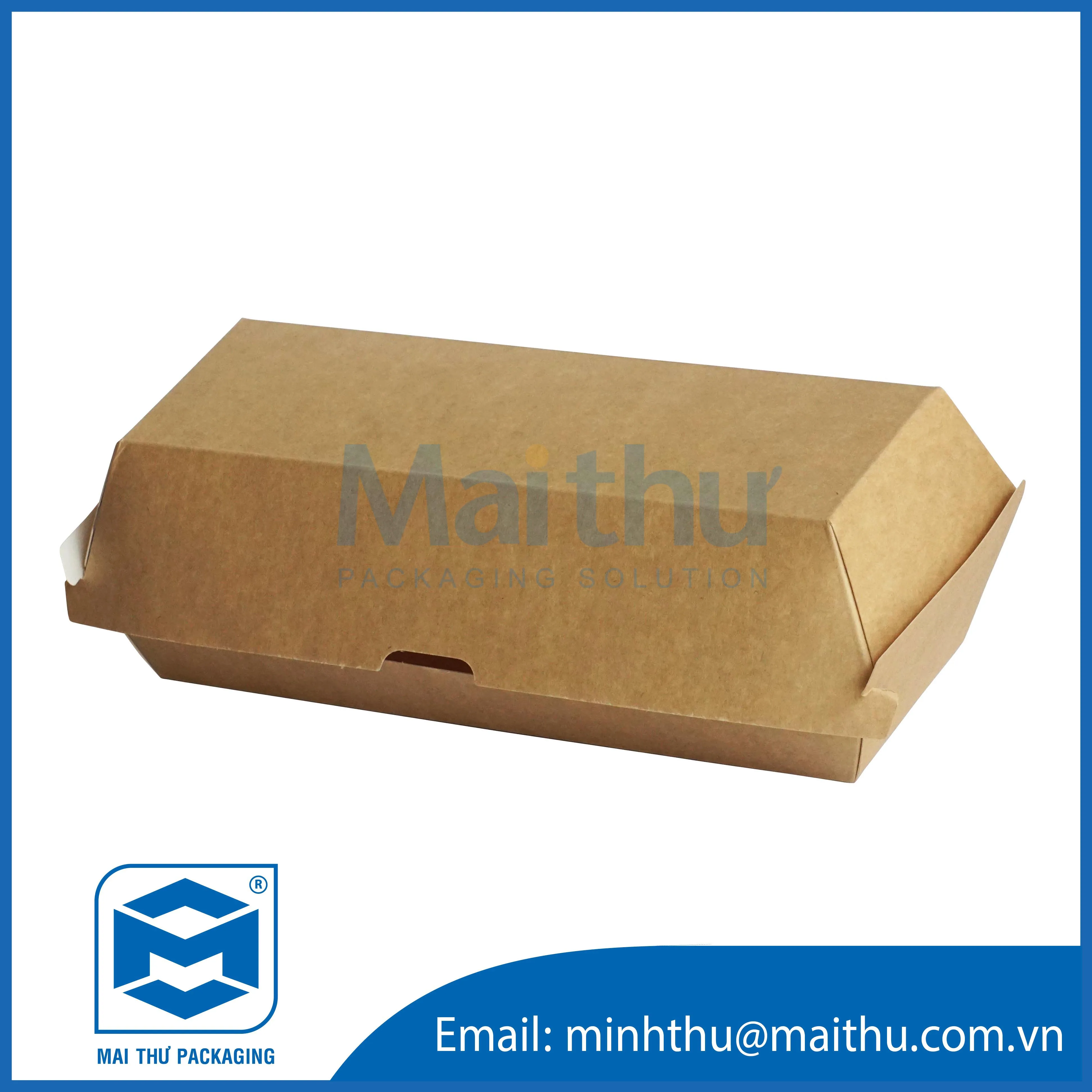 Disposable Take Away Kraft Paper Food Container