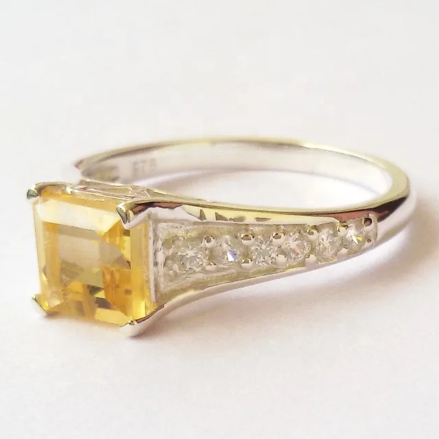 Best Selling Classic Design Color Moissanite Stone Amethyst Citrine Peridot Gemstone in 925 Sterling Silver Rings