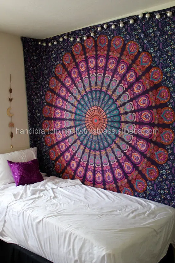Mandala Print Bed Sheet Cotton Printed Tapestry 1